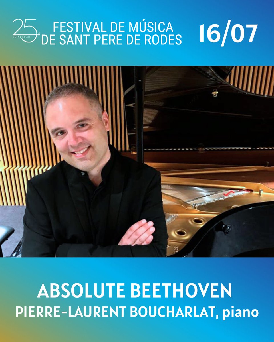 Una vetllada que comença amb el misteri del "Clar de lluna", travessa la passió de la "Patètica" i esclata amb la llum de la "Waldstein".
El 16 de juliol, viu un #Beethoven en majúscules amb Pierre-Laurent Boucharlat.
festivalsantpere.com
<a href="/CostaBravaFesti/">CostaBravaGiFestivals</a> <a href="/elportdelaselva/">El Port de la Selva</a>