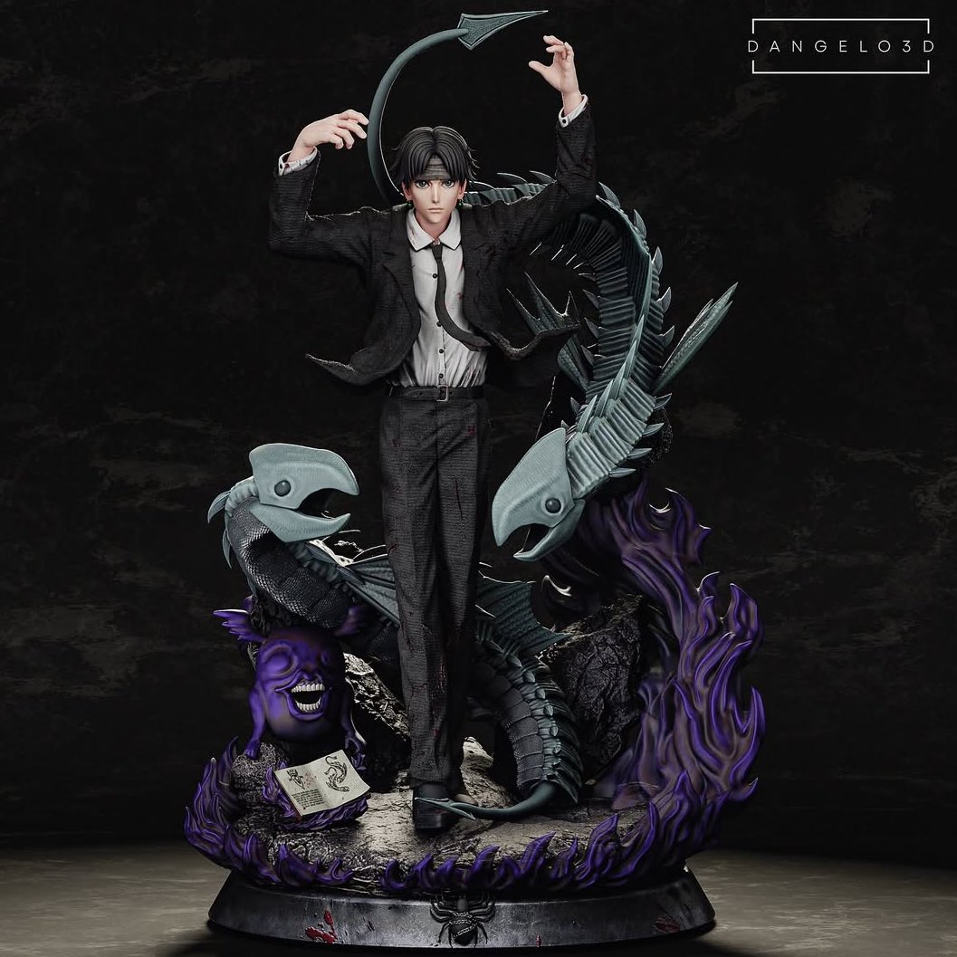 kvromachi's tweet image. biblically accurate chrollo figure