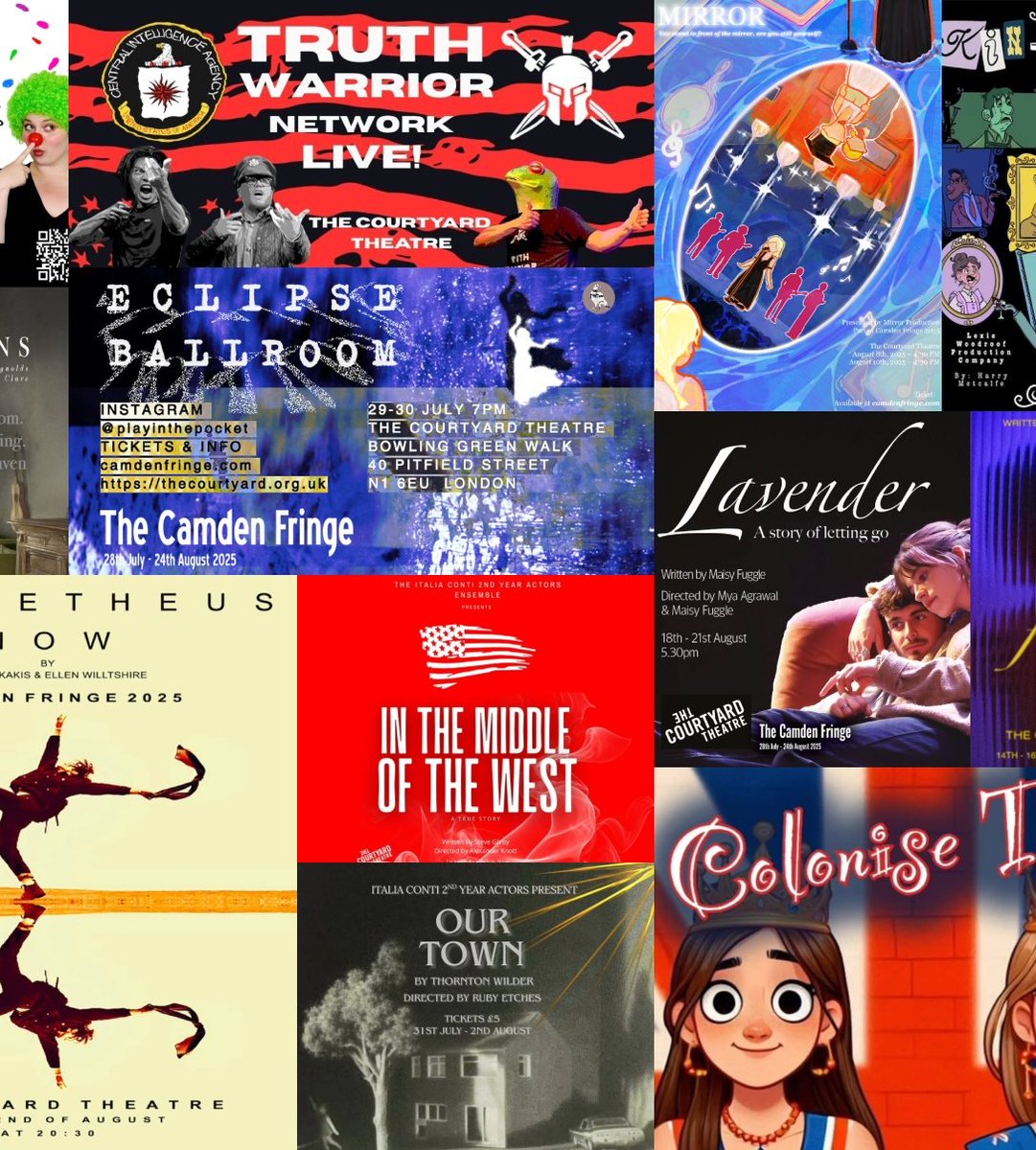 CourtyardHoxton's tweet image. Happy World Fringe Day! 🥳🎉🎭
So excited to be a part of the @CamdenFringe 2025!
Did you book your tickets yet? 🎟️
Check out our full programme below:
thecourtyard.org.uk/whats-on/