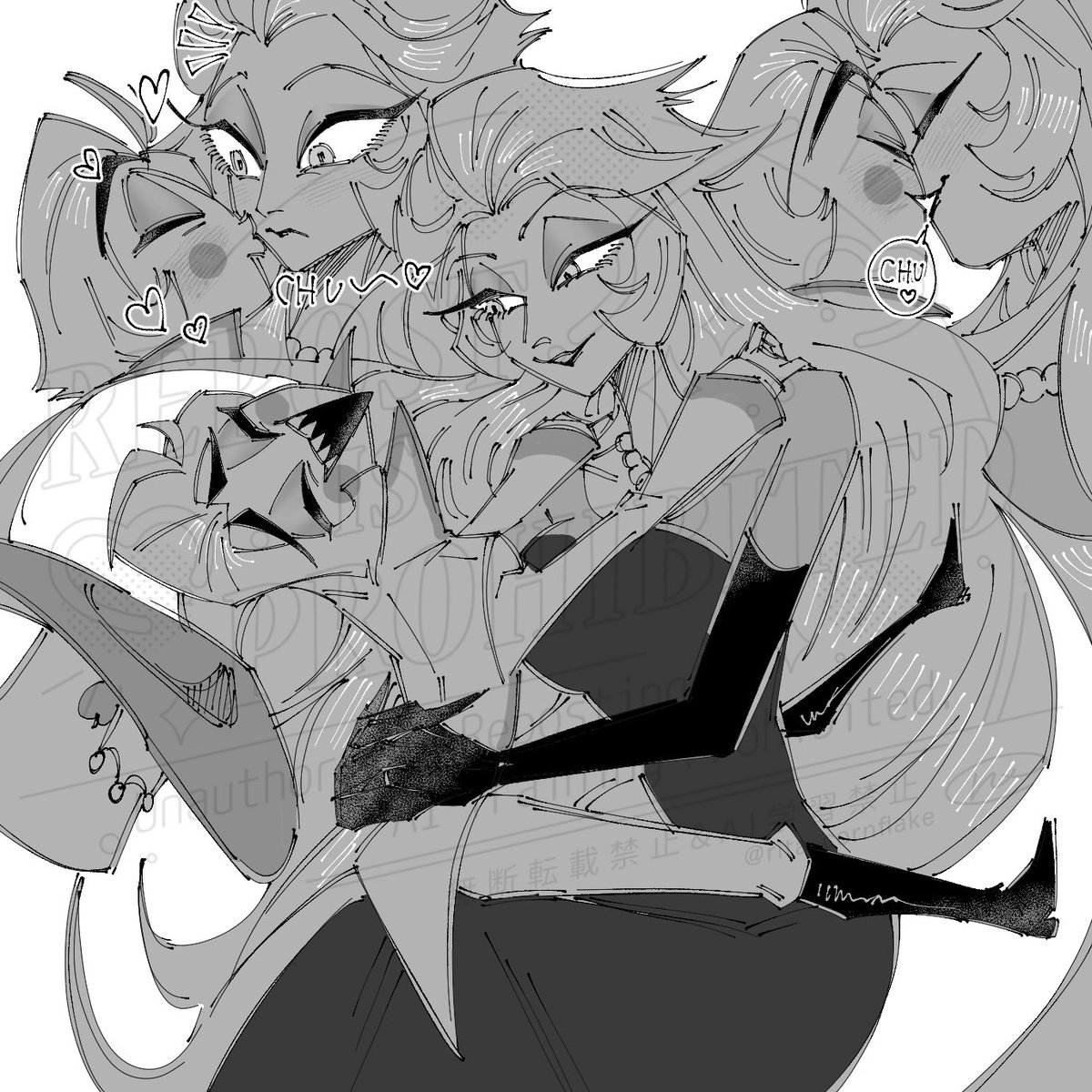 お膝に乗れる小さなサイズ感であってくれ
#HazbinHotelLucifer  #HazbinHotelLilith #Lucilith