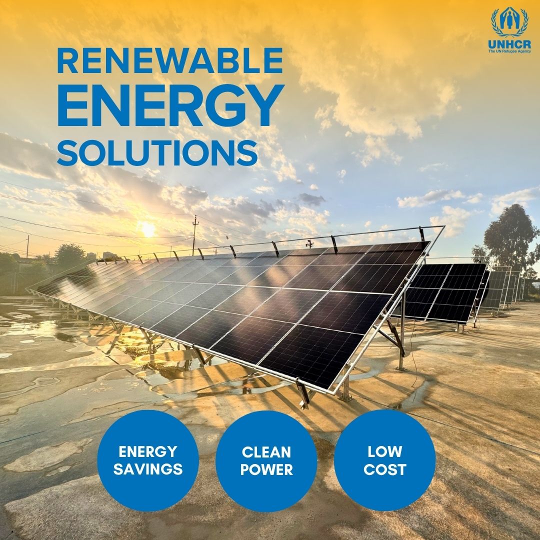 UNHCRIraq's tweet image. UNHCR is powering its operations with sustainable, low-cost energy solutions 🌿
A new solar system now powers the registration centre in Domiz refugee camp, cutting pollution, lowering costs, and keeping services running for thousands of refugees.