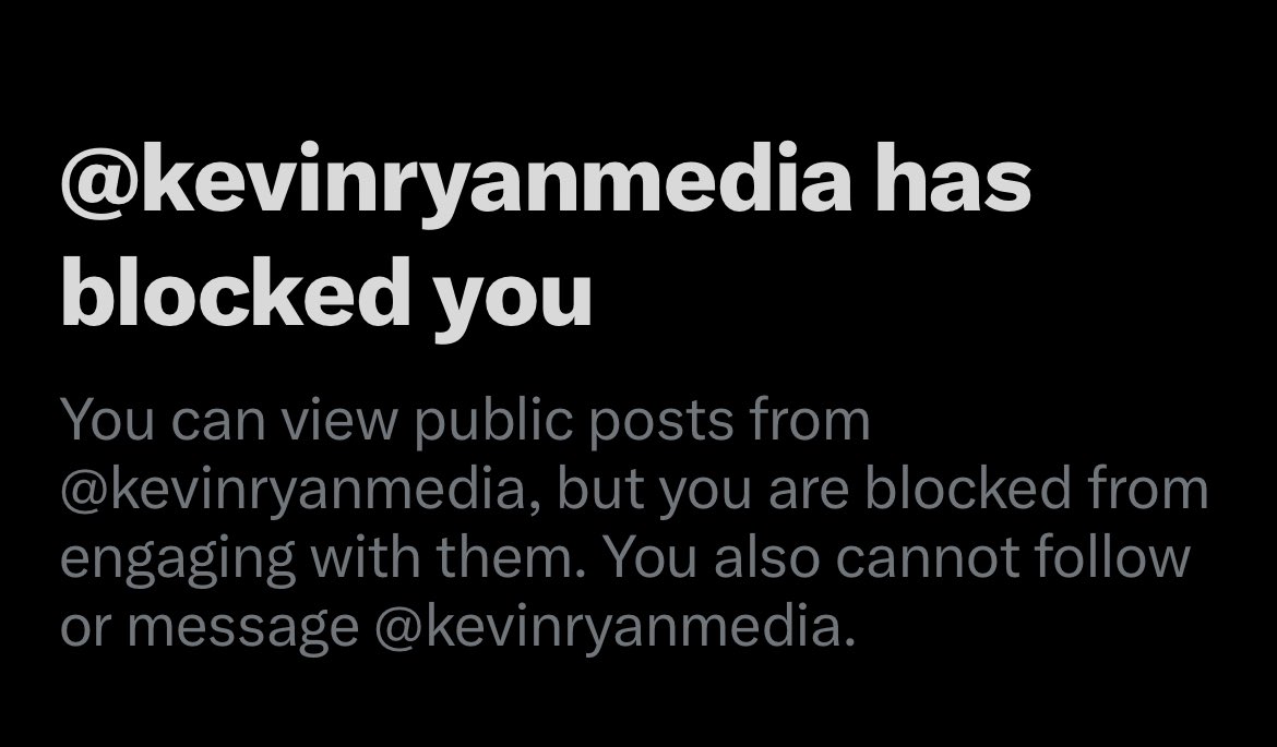 Awww they blocked me…. For asking if they’re OK. 🤣