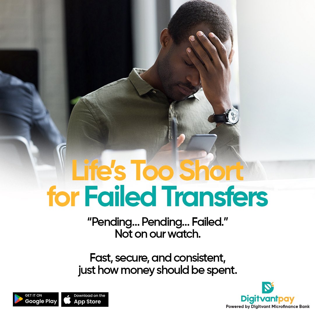 Tisefunmi_'s tweet photo. No more failed transfers or stuck payments. Digitvant gives you speed, security, and consistency every time. #DigitvantImpact https://t.co/OCxTJrBAGE