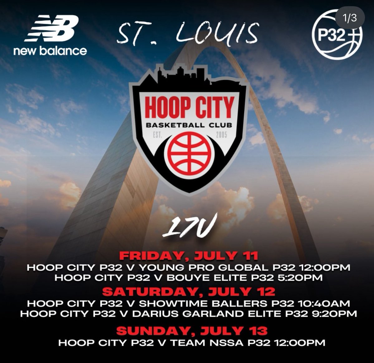 DorienLyles's tweet image. 📍STL 📍 @p32league @HoopCityBC
Here’s my schedule for the weekend