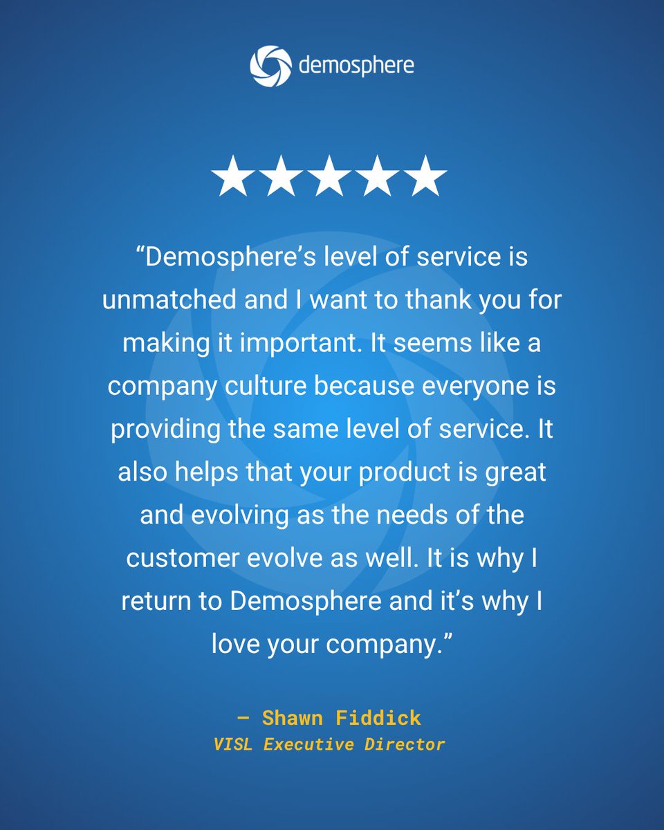 When your service and your software evolve with your customers, loyalty follows. 💬 Thank you, Shawn, for the kind words and continued trust in Demosphere.

🌐 Demosphere.com

#sportsadmin #clubmanagement #youthsports #customersuccess #demosphere
