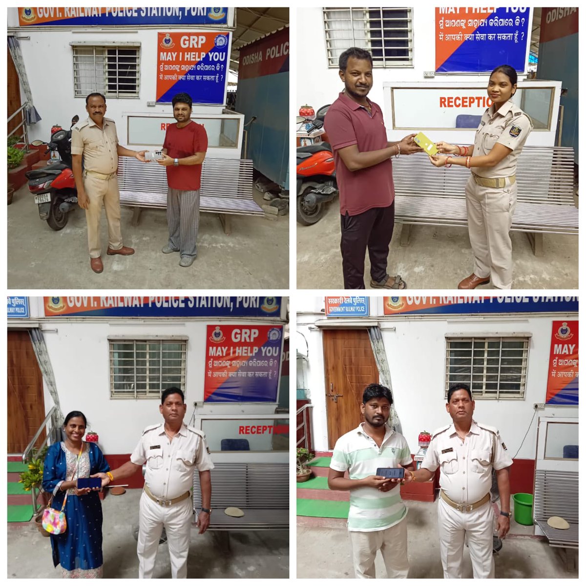 On July 7, 2025, GRP and RPF staff at Puri Railway Station were performing patrol duty when they detected six persons preparing to commit dacoity in the late hours of the night. The staff immediately apprehended them and recovered 24 branded mobile phones and other articles from