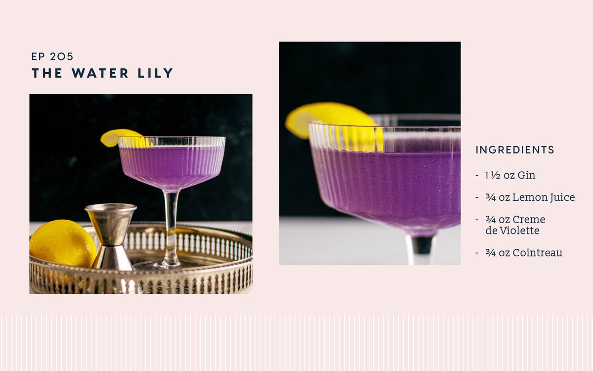 Looking for a cocktail with a little magic? The Water Lily delivers: lightly sweet, perfectly balanced, with a soft lavender hue that's like sipping twilight in a glass. Find the recipe here: buff.ly/exdxWGv