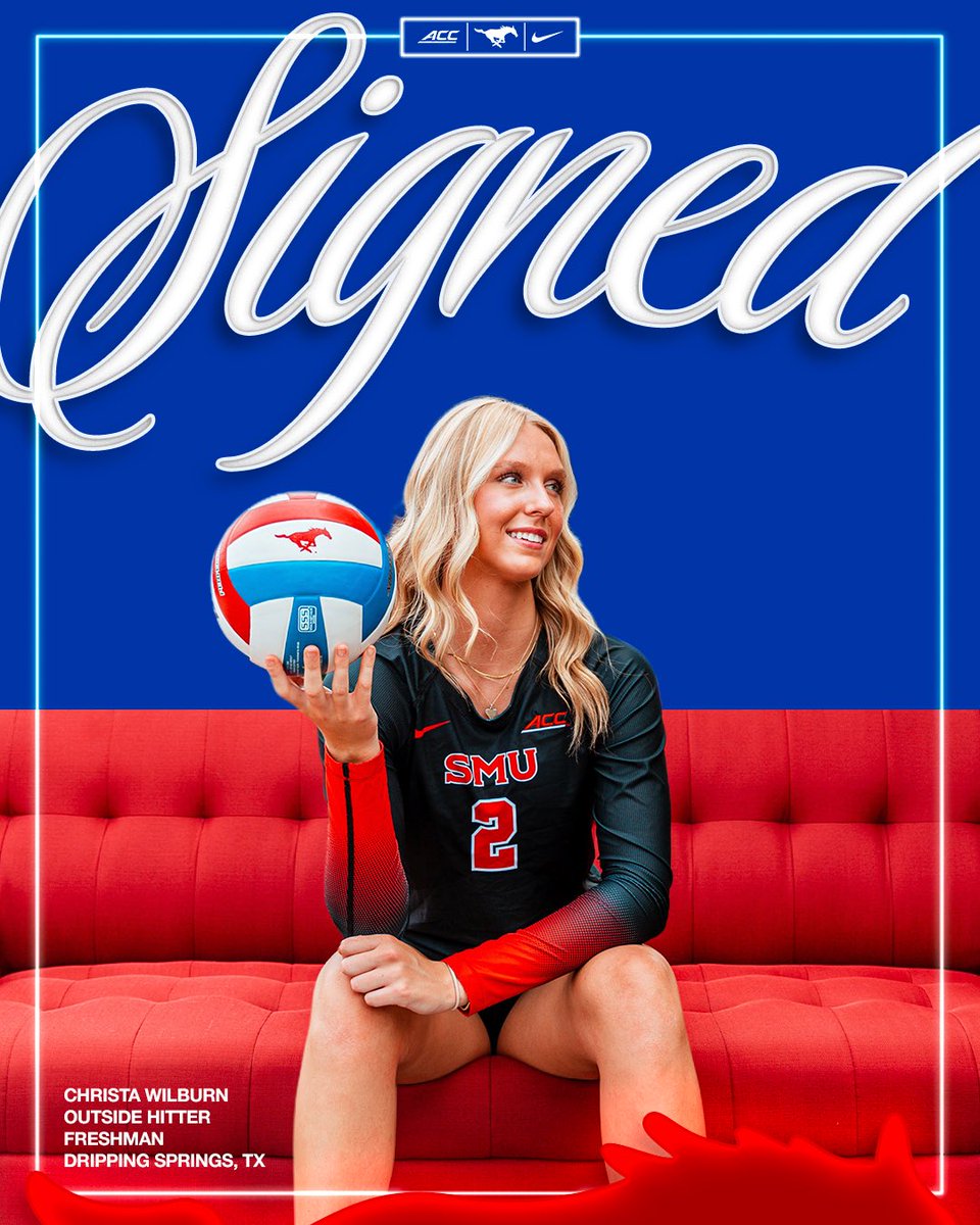 SMUVolleyball's tweet image. โจ๐ฆ๐ฎ๐ต๐ฌ๐ธ๐ถ๐ฎ ๐ฑ๐ธ๐ถ๐ฎโจ
Mustangs, help us welcome freshmen Outside @christaw_vball to The Hilltop!!
#GoMustangs | #Signed