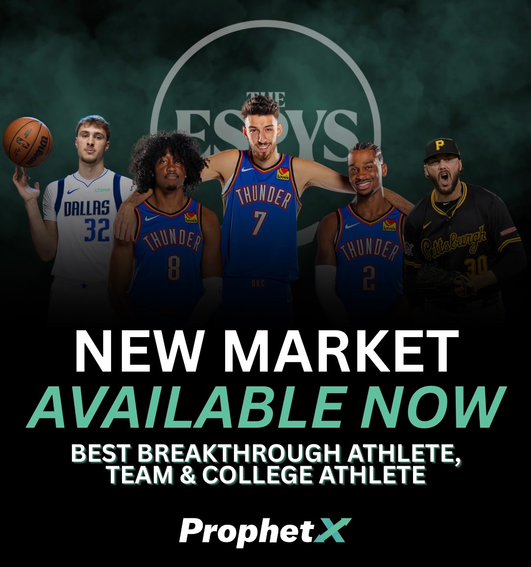 🏆 ESPY MARKETS ARE LIVE 🏆

Hunter or Flagg For Best College Athlete?

Let us know in the comments any awards you want up, and we can add them 💪