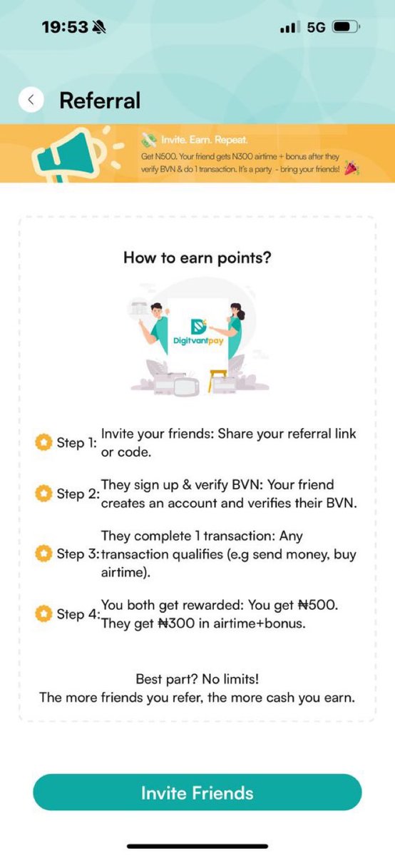 njamasi_'s tweet photo. Earn yourself cool cash. One invite to Digitvant Pay = ₦300 for them, ₦500 for you. It’s simple, it’s sweet, and it’s live. #DigitvantImpact https://t.co/479nw3PQgb