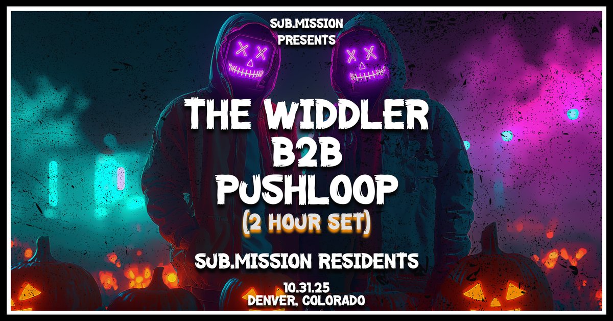 Halloween at The Black Box featuring <a href="/The_Widdler/">The Widdler</a> B2B <a href="/pushloopmusic/">Pushloop</a> (2 Hour Set) presented by <a href="/subdotmission/">Sub.mission</a> is on-sale now!

bit.ly/TheWiddlerPush…