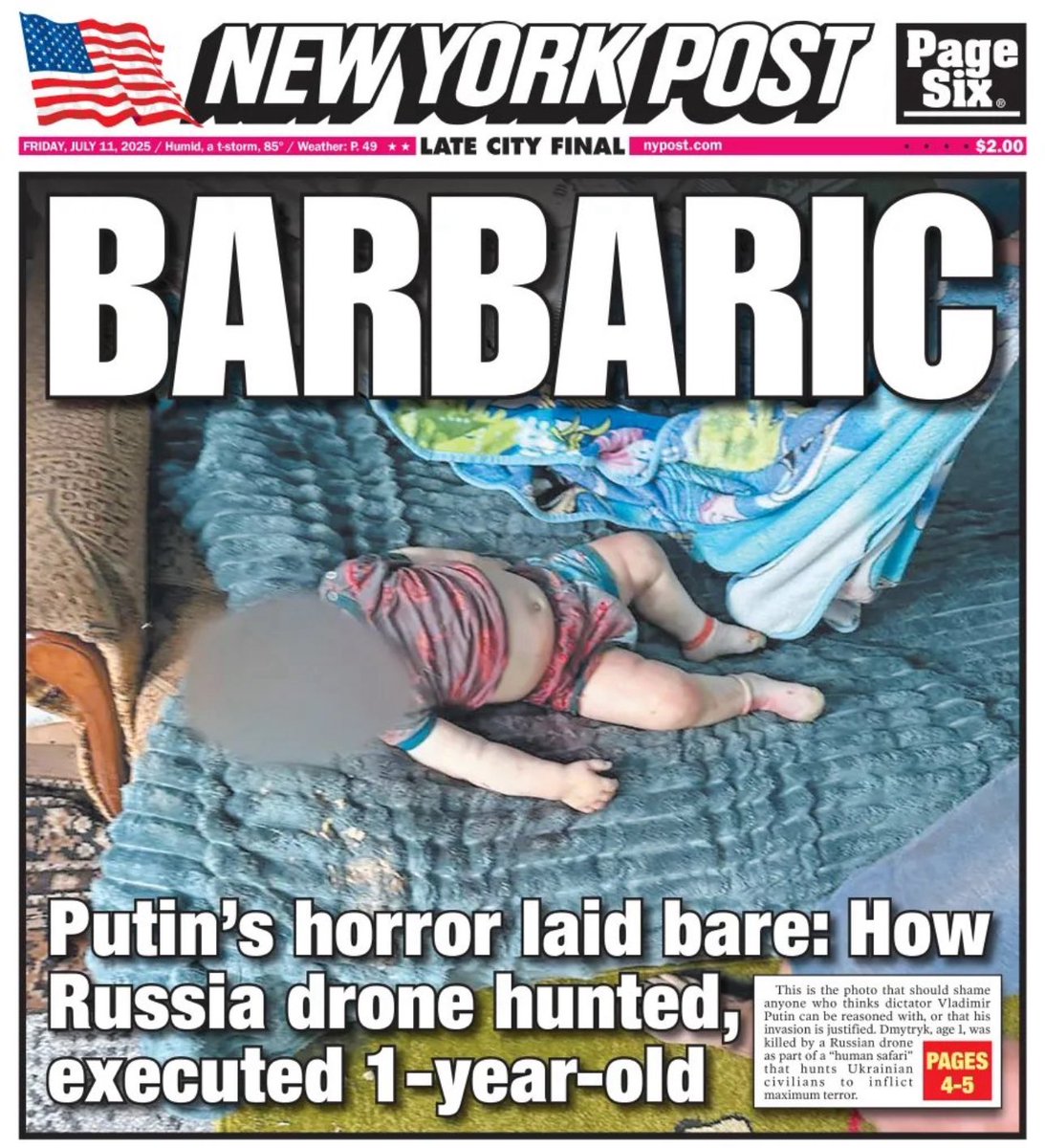 The Russian terrorists who did this have forfeited their lives. Those who launch unprovoked aggression; who execute, torture, rape, kidnap, plunder, enslave and annihilate have forfeited their lives. Sooner or later, collection will be made.