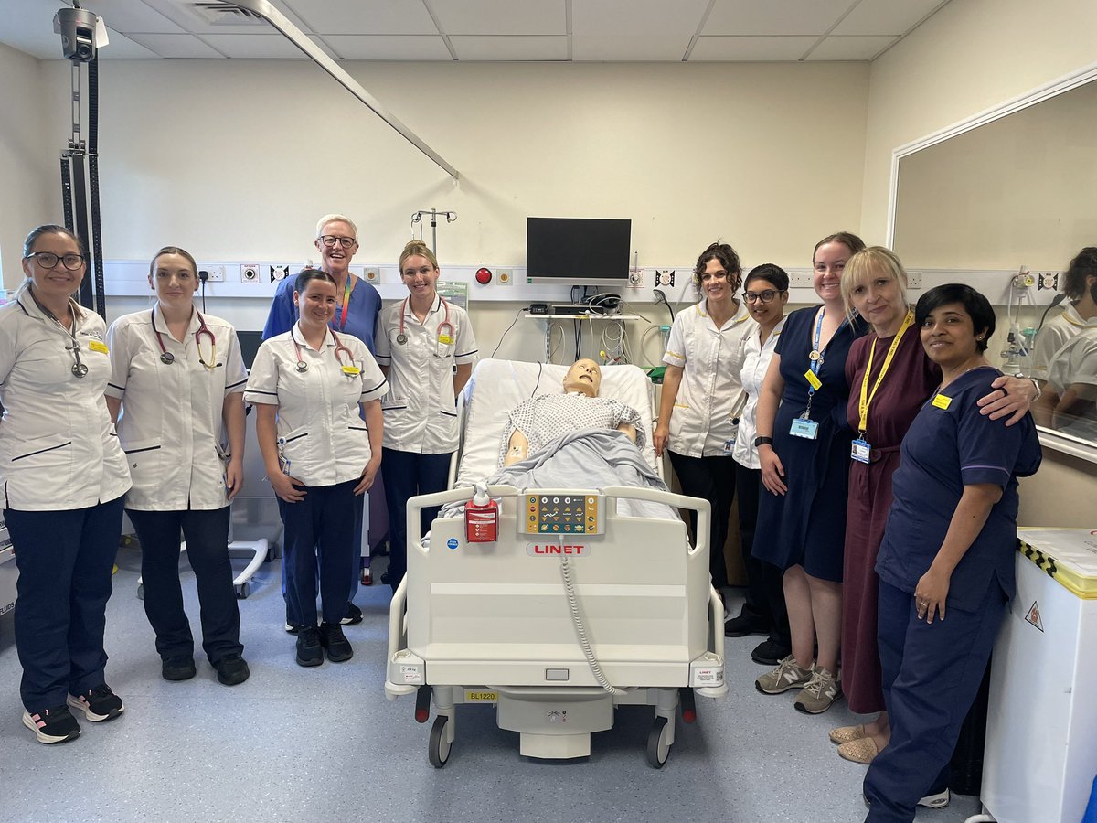 MandieT_Physio's tweet photo. I was delighted to deliver SIMTRACH (my Tracheostomy Simulation Training) for wonderful AHP’s at Dartford &amp; GRAVESHAM NHS Trust today! Physio &amp; SLT learning together for patient safety &amp; productive MDT working. @DgtSim @ClinicalEd_DVH @DGTAHPs @DGTPhysio @dgt_sltdvh https://t.co/3zqGR7DXLG