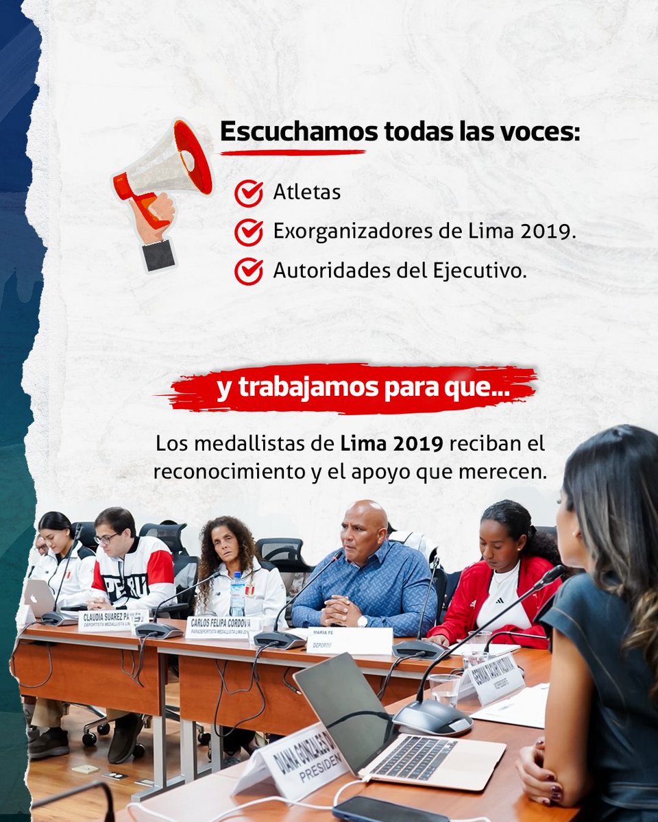 Durante el periodo anual 2024–2025, desde la Comisión Especial Lima 2027, que preside la congresista <a href="/dianagonzalesd_/">Diana Gonzales Delgado</a> , trabajamos por unos Juegos Panamericanos y Parapanamericanos Lima 2027 organizados con eficiencia, transparencia y responsabilidad social. 🇵🇪👏🏻