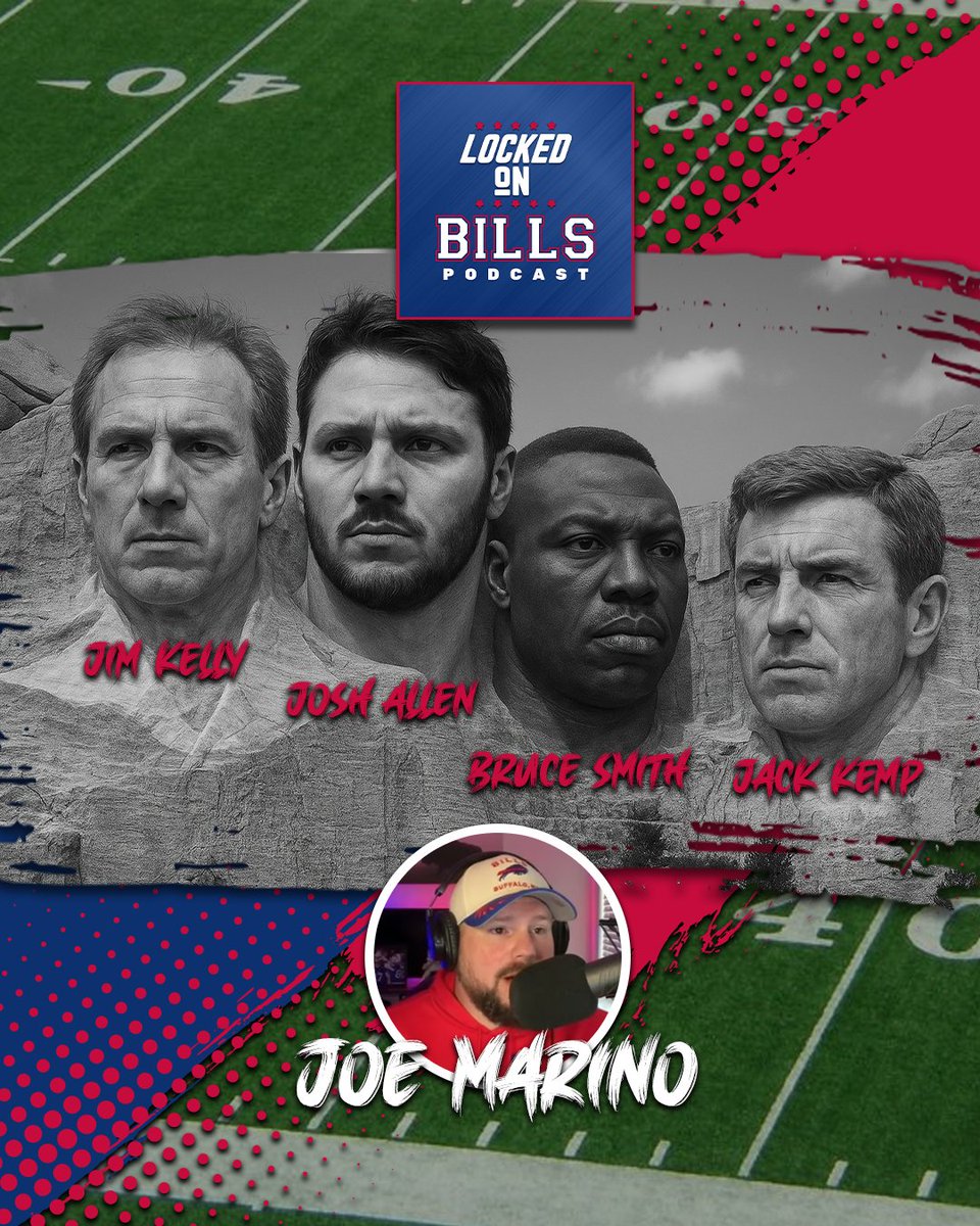 Locked On Bills (@lockedonbills) on Twitter photo Buffalo Bills Mount Rushmore, according to <a href="/LockedOnBills/">Locked On Bills</a> host <a href="/TheJoeMarino/">Joe Marino</a>.
Jim Kelly
Josh Allen
Bruce Smith
Jack Kemp
Do you agree? Buffalo Bills Mount Rushmore, according to <a href="/LockedOnBills/">Locked On Bills</a> host <a href="/TheJoeMarino/">Joe Marino</a>.
Jim Kelly
Josh Allen
Bruce Smith
Jack Kemp
Do you agree?