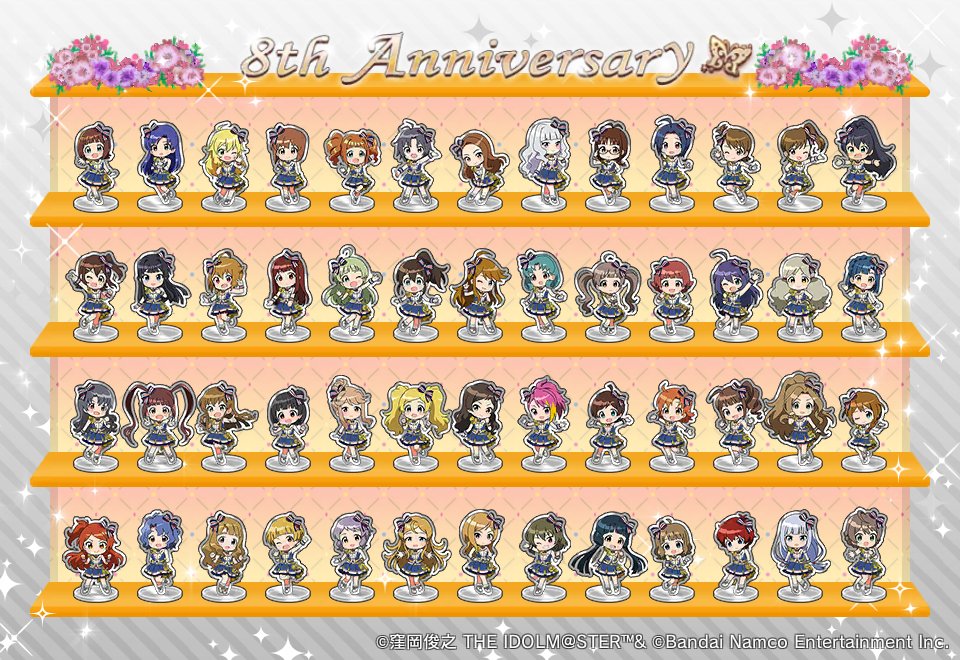 ミリシタ8周年記念イベントでGETしたアクリルスタンドを飾ったよ！

#ミリシタ
#祝ミリシタ8周年
#ミリシタアクスタディスプレイ