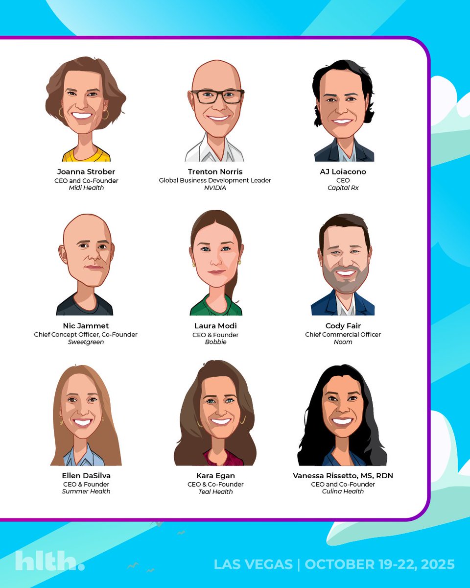 🚨 Our first 100 speakers for #HLTHUSA 2025 just dropped!  This lineup is the blueprint for where healthcare’s headed next.  Prices go up tonight! Lock in your spot while you still can: hlth.com/2025event/spea…