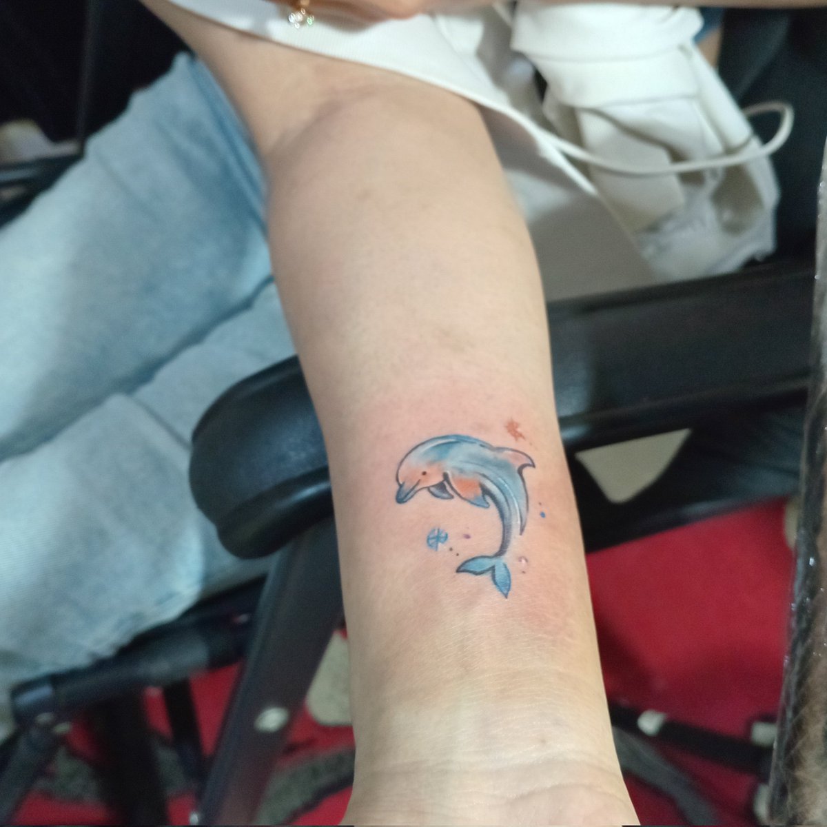 Done. Dolphin watercolours