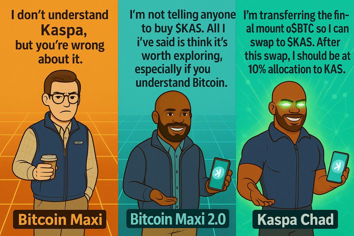 Life comes at you fast.
Like, $KAS-10 blocks-per-second fast.

Evolution of a $BTC maxi 🐛🦋🦄