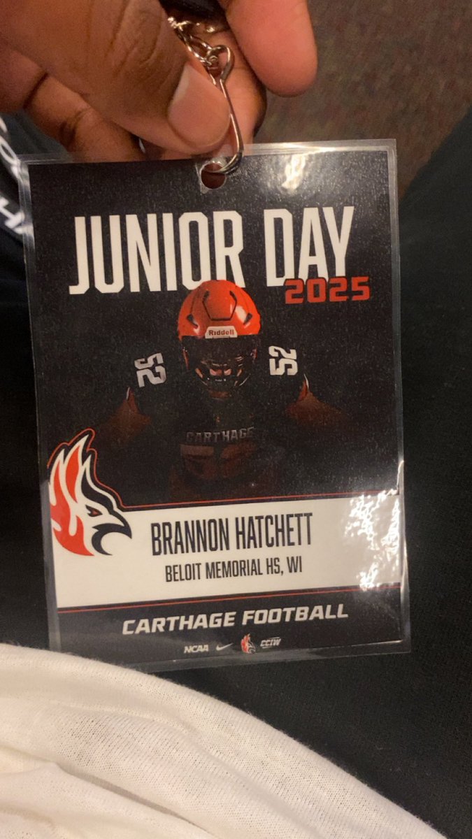 Brannon hatchett (@bh3destinedtbg) on Twitter photo Thank you <a href="/Coachdavis3090/">Coach Davis</a> for the junior day invitation. I really gad a great day there at Carthage college. Thank you <a href="/Coachdavis3090/">Coach Davis</a> for the junior day invitation. I really gad a great day there at Carthage college.