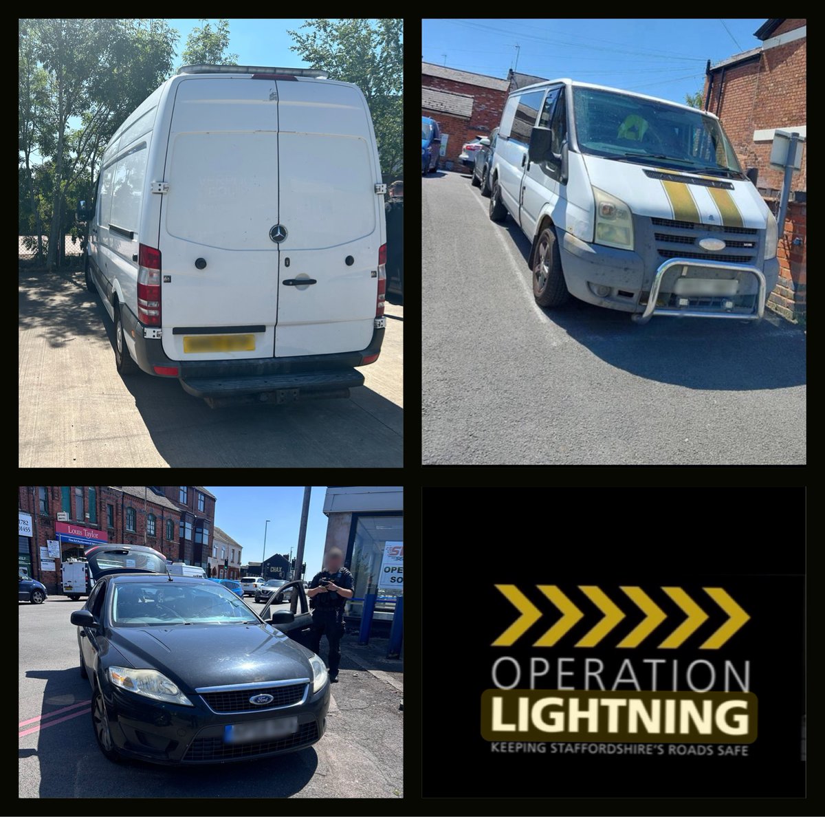 StaffsDogs's tweet image. These are a selection of vehicles dealt with today by #S2ARV across Staffordshire.
Offences included no insurance, drug drive and possession of controlled drugs.
#S2ARV out and about keeping Staffordshire safe.
#OpLightning