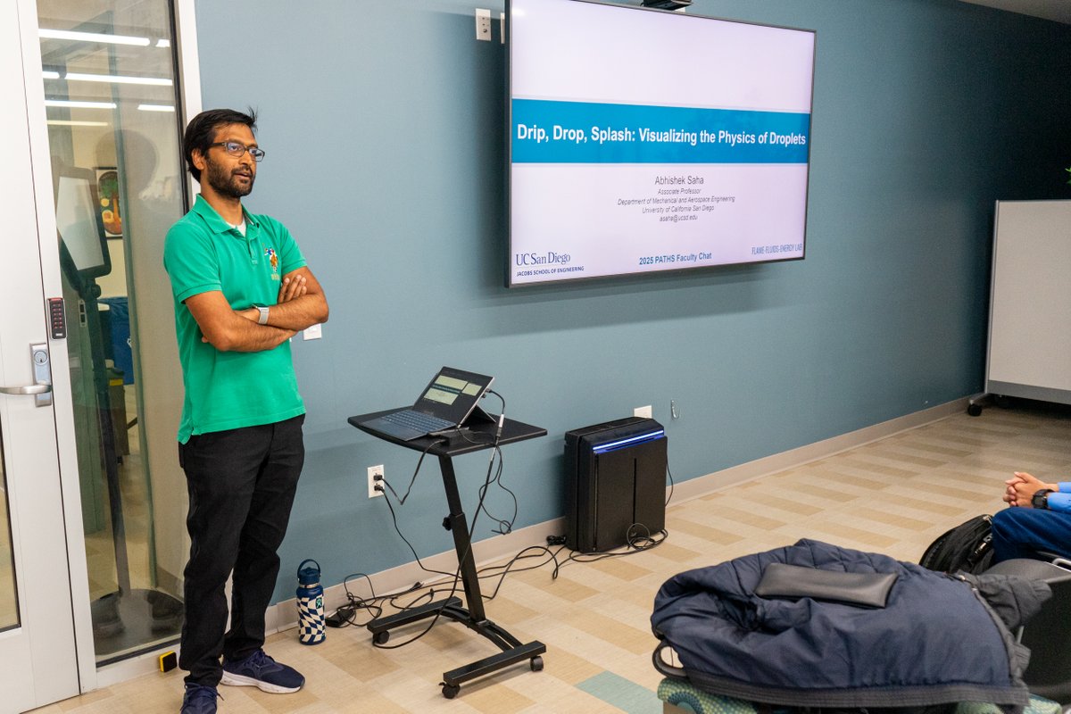 PATHSUCSD's tweet image. Shout out to Dr. Abhishek Saha, a professor at UC San Diego in the Department of Mechanical and Aerospace Engineering, for presenting his research in fluid dynamics, combustion, and the fundamental physics of engineering systems to our PATHS Scholars!