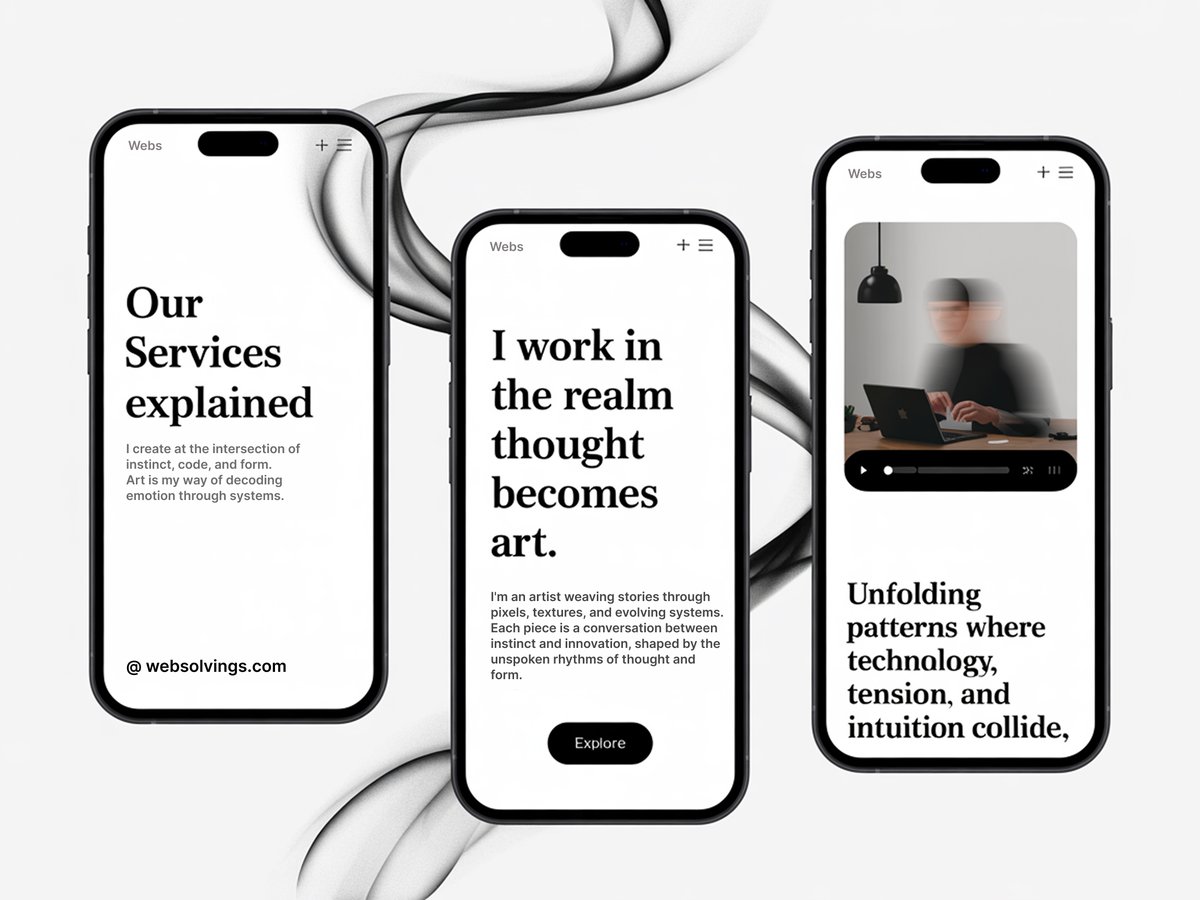 websolvings's tweet image. Build a website that feels like art — clean, modern, and made to convert. We design digital spaces that speak with emotion, tech, and simplicity. Your brand deserves a site that works and wows.
.
.
.
#webdesign #webdevelopment #creativeagency #usabusiness #uidesign #branding