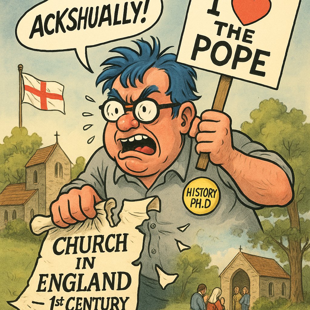 Some people go into full meltdown the moment you praise England’s historic Christian faith.
You mention the Church in England predates the Reformation - and suddenly it's:
“Ackshually Alfred wasn’t Anglican!”
“You’re rewriting history!”
“This is dangerous revisionism!”

No - what