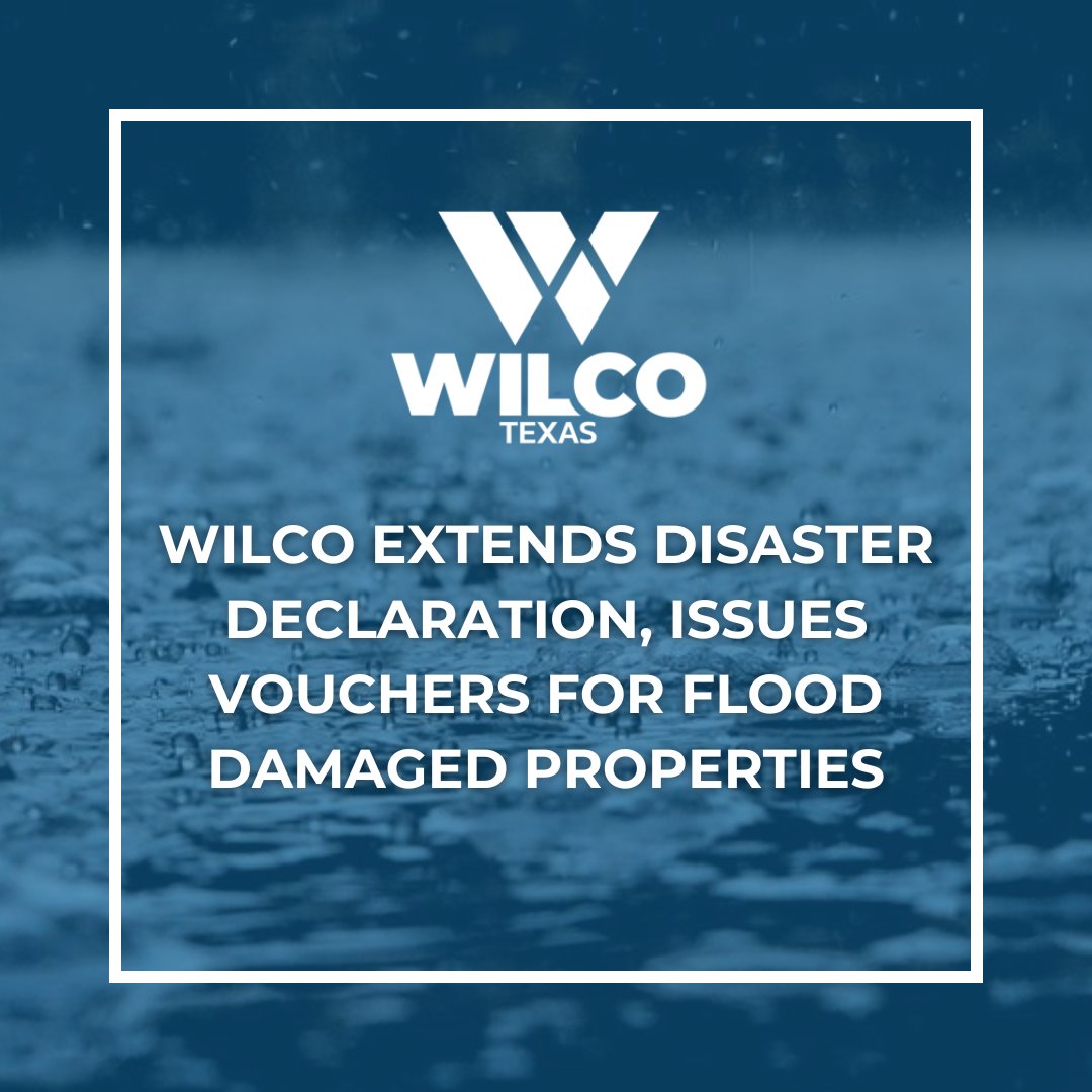 wilcotxgov's tweet image. The Commissioners Court approved the extension of its local state of disaster for an additional 60 days during a special meeting on Friday, July 11.
The court also approved up to $200,000 in landfill vouchers to assist with flood cleanup. Learn more at wilcotx.gov/CivicAlerts.as…