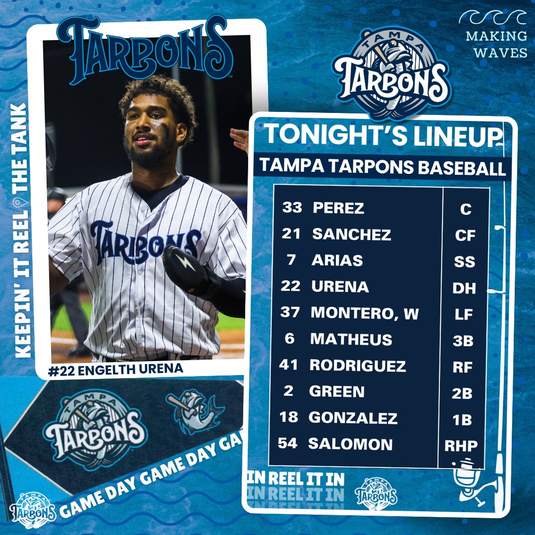 Tampa Tarpons (@tampatarpons) on Twitter photo Friday Night Lights ๐
๐ Lakeland Flying Tigers
โฐ 6:30PM
๐ "The Tank" <a href="/GMSField/">George M. Steinbrenner Field</a>
#tampatarpons Friday Night Lights ๐
๐ Lakeland Flying Tigers
โฐ 6:30PM
๐ "The Tank" <a href="/GMSField/">George M. Steinbrenner Field</a>
#tampatarpons