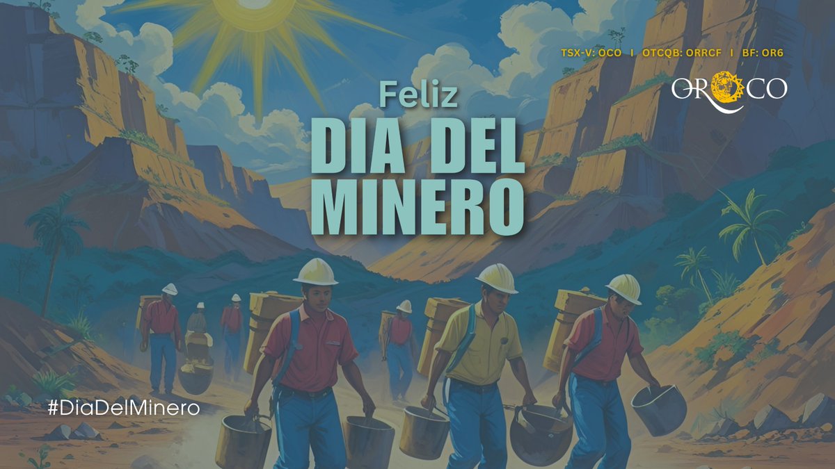 OrocoCorp's tweet image. 🇲🇽 Feliz Día del Minero

Today we proudly recognize Mexico’s mining heritage and the skilled workers who make it all possible.

¡Gracias por su compromiso!

#DíaDelMinero #MiningMexico #FelizDíaDelMinero