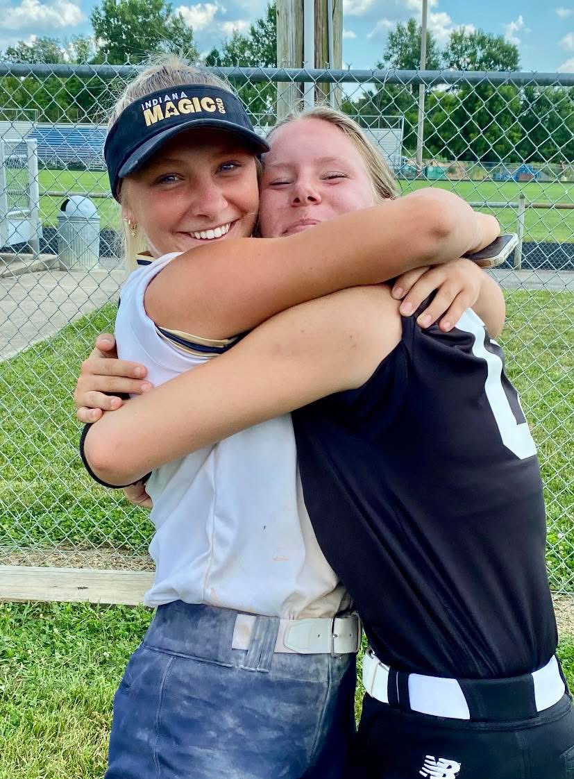 Got to cheer on my other half <a href="/fionna_renee/">Fionna Topolski</a> after my games today! 💙 Good game bsf! <a href="/Elkhart_LionsSB/">Elkhart Lions SB</a>