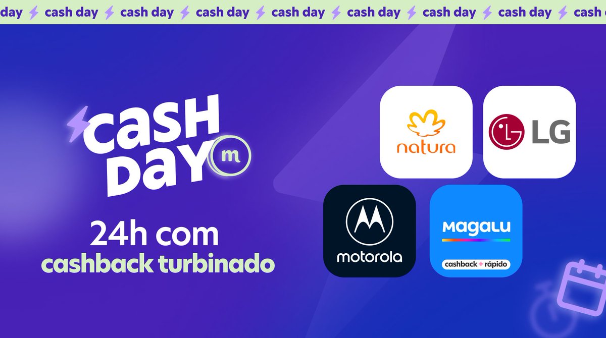 Quer ganhar mais cashback? Sexta-feira é o dia! 

Acesse o link 💰
meliuz.onelink.me/2657008059/8i4…