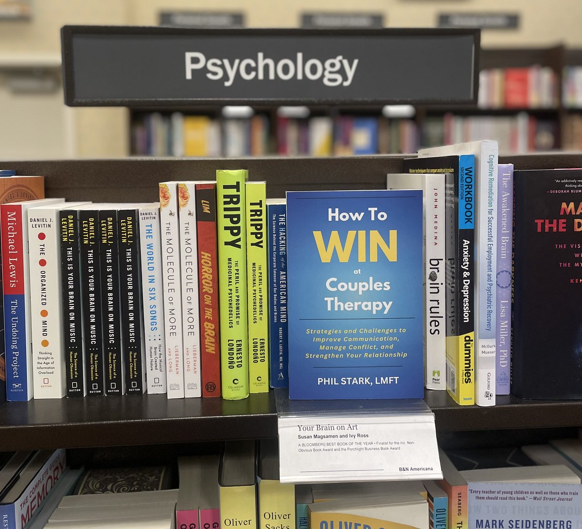 pbstarkok's tweet image. Thrilled to announce my book #HTWACT is on the shelf at Barnes and Noble @BNBuzz — and not only that, it’s in multiple sections. Thanks to Managers Todd and Joanne for their support! #MentalHealth #talktherapy #tacos