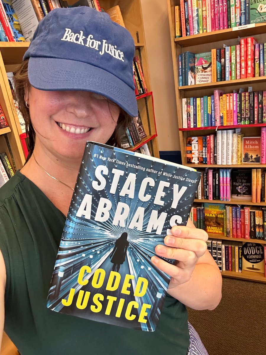 bookmarkbeach's tweet image. She's back for justice! Stacey Abrams is back with a new book, Coded Justice. We're so thrilled for this book, we've partnered with Double Day Books and Stacey Abrams to give away this ballcap to the first person who buys their copy in store.