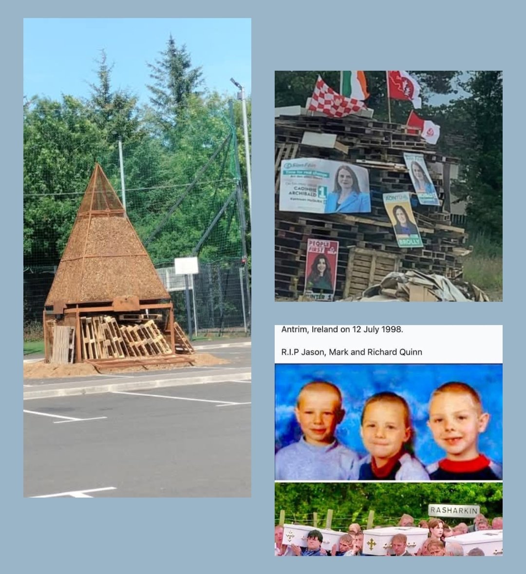 nic_iosa's tweet image. So much commentary around bonfires as is the norm at this time of year here. It's one of the most tense times of every year & capable of turning neighbour against neighbour for a few days each year. One of the worst atrocities in our history resulted in the graves of three young…