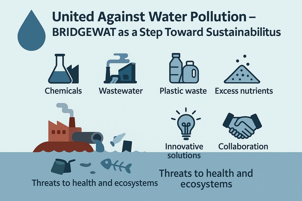 BRIDGEWAT_'s tweet photo. ๐ง Clean water matters! @BRIDGEWAT_ and @imermaid_eu unites industry & experts to cut chemical pollution and safeguard our rivers and lakes.
#BRIDGEWAT #iMERMAID #Sustainability #WaterProtection https://t.co/7LXS9v5EjS