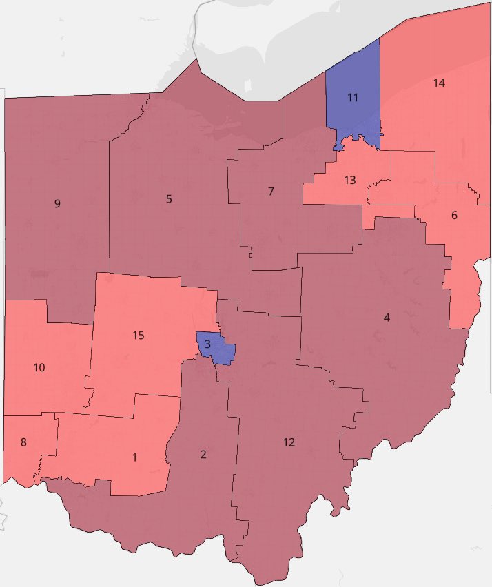 Jacob_T56's tweet image. With redistricting coming up in Ohio soon we need a map that ensures that democrat gerrymandering (in states like California and Illinois) and counting illegals in the census will not cost us the House of Representatives. We already have a very slim majority and that will be put…
