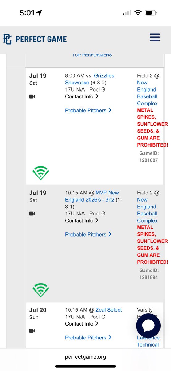 <a href="/lightning_ATL/">ATL Lightning Baseball</a> 16u Gold is shipping  up to Boston to play in the 17u PG New England World Series. Got some guys that would be good fits for schools up North. Day 1 at NEBC will feature <a href="/reedjoslin31/">Reed Joslin</a> <a href="/Nick_Joy2027/">Nick Joy</a> and <a href="/Matthew1Edmonds/">Matthew</a> on the mound. All three are college arms. ⚡️