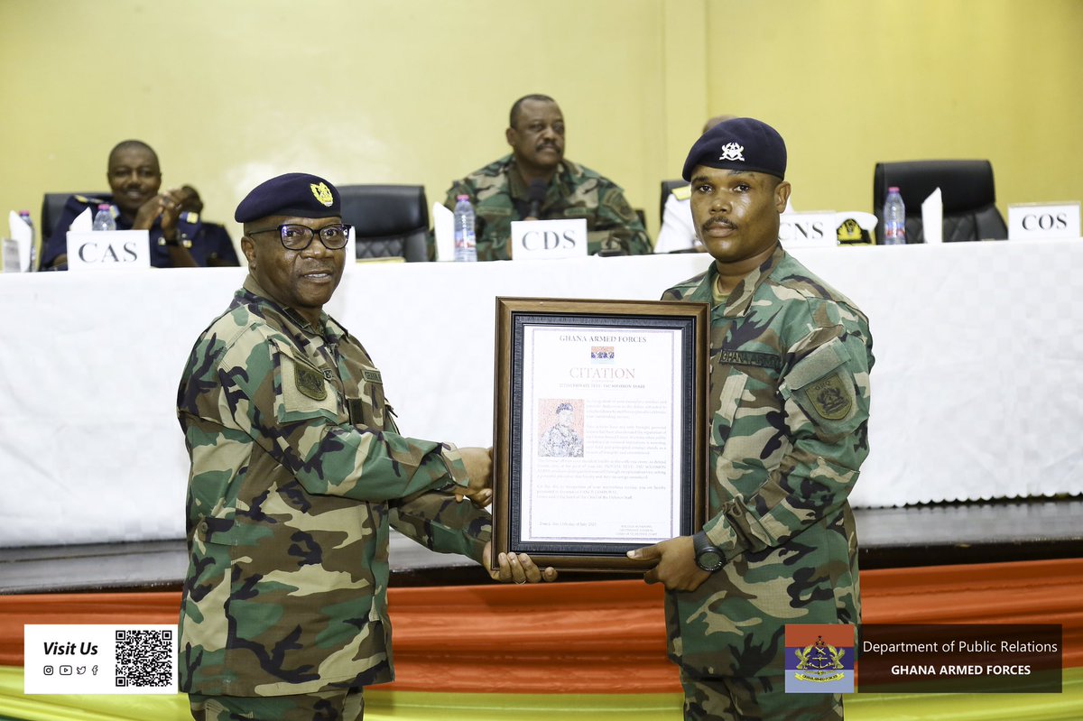 GhArmedForces's tweet photo. CDS Promotes PTE Teye-Tsu To Lance Corporal

Click on the link for the full story 

https://t.co/O0RLHvtWDH https://t.co/zmEJXNxElb