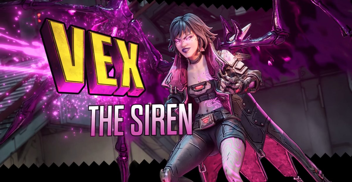 JVCom's tweet photo. Borderlands 4 présente Vex la Sirène, un des 4 personnages jouables !

- ses pouvoirs se sont éveillés en plein Black Friday (oui)
- invoquez la Faucheuse
- appelez votre félin cauchemardesque pour un petit coup de main (ou de patte)
- transformez-vous pour semer le chaos sur le champ de bataille
- utilisez vos orbes pour décimer vos adversaires