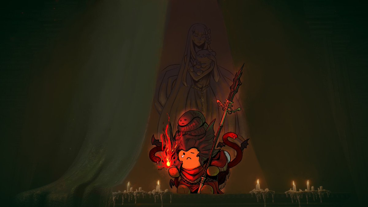 "Uuu Mommy, the mongrel intruder is back with a mimic tear and a loud caterpillar man 😢"

#shiillustration