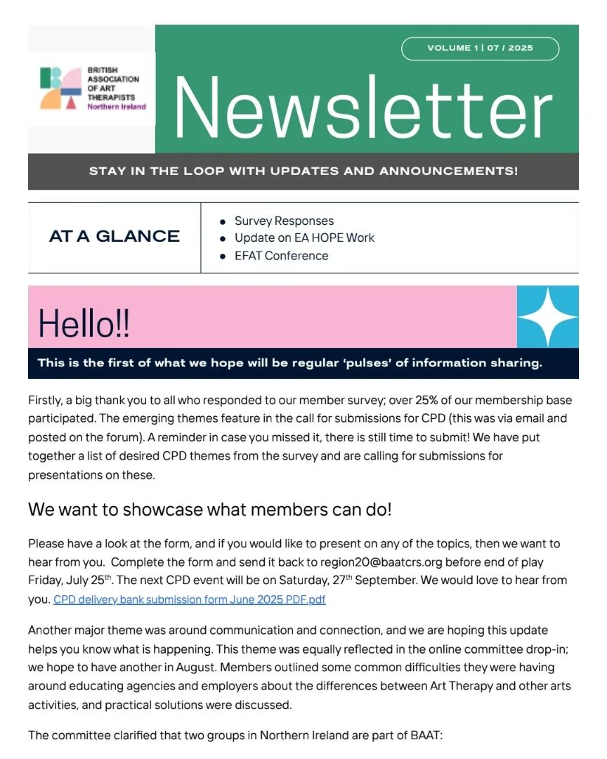 NI members, check your inbox &amp; Region 20 forum for the BAAT NI recent newsletter.