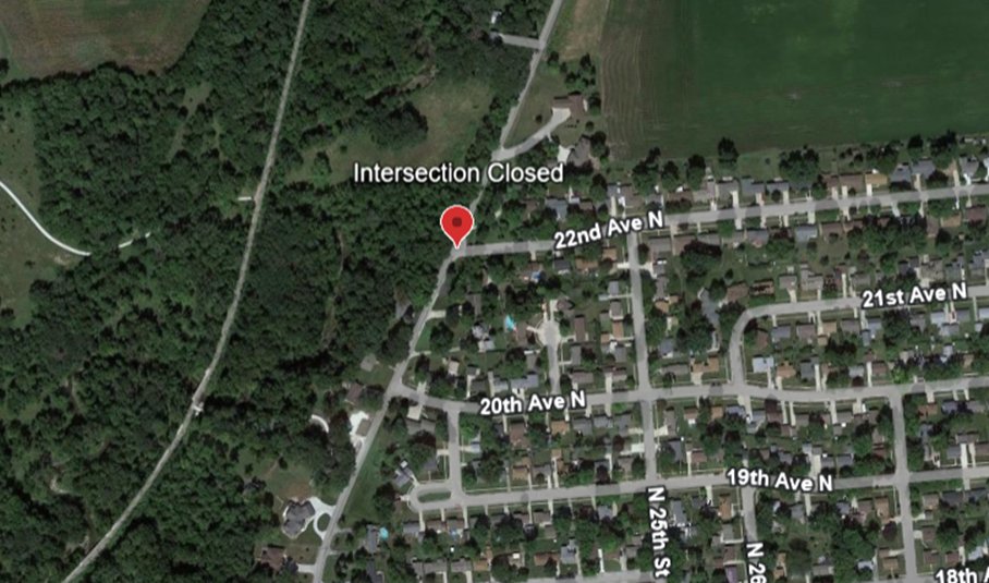 The intersection at 22nd Ave N and N 22nd St will close on Monday, July 14, 2025. Access to and from 22nd Ave N will be unavailable during this time.

Please note that N 22nd St is already closed to thru traffic due to trail work. Motorists are advised to follow posted detours.