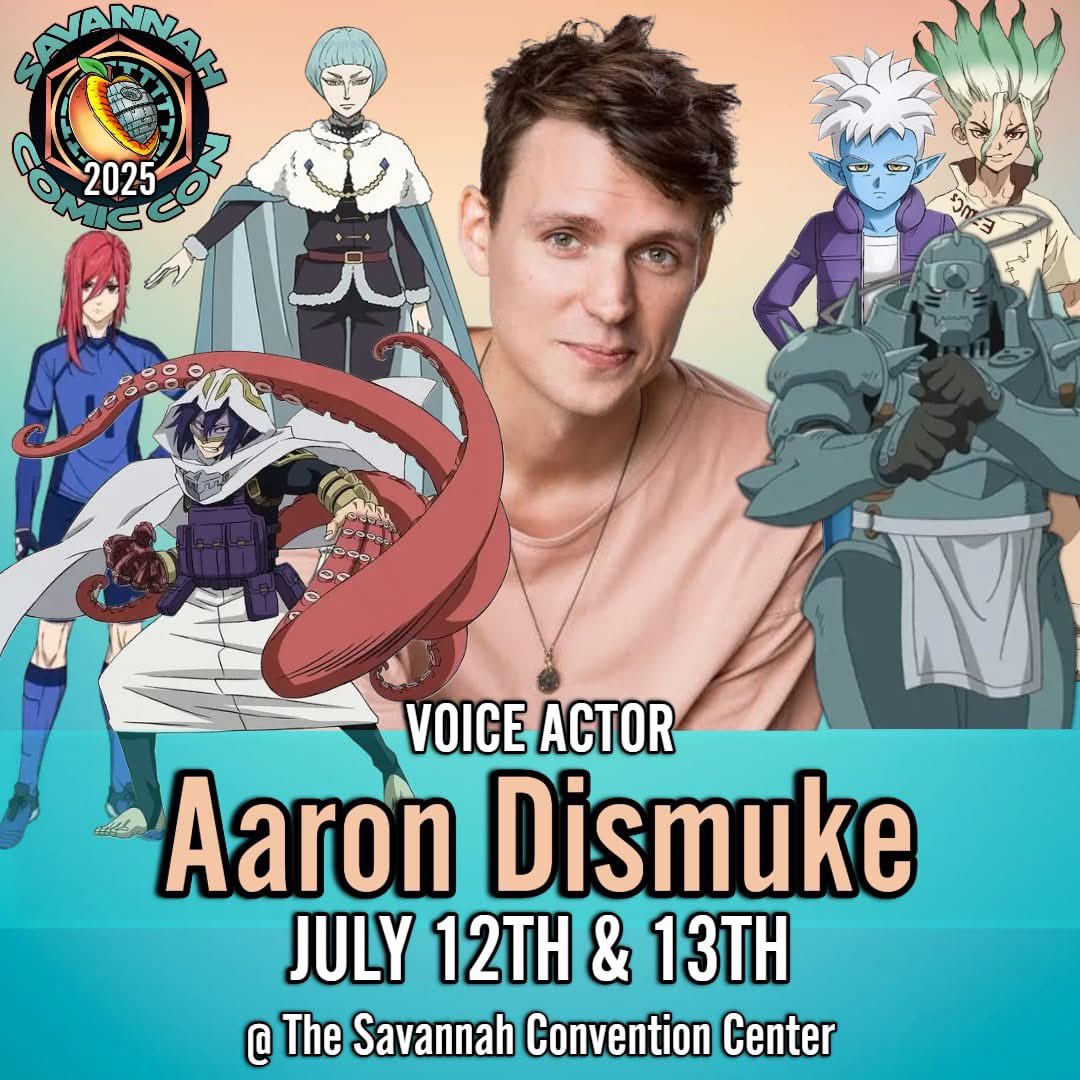 LevelUpVO's tweet image. Excited that @Aaron__Dismuke #senkuishigami and #DebiDerryberry #JimmyNeutron will be at @SavannahComic Saturday July 12- Sunday July 13th.