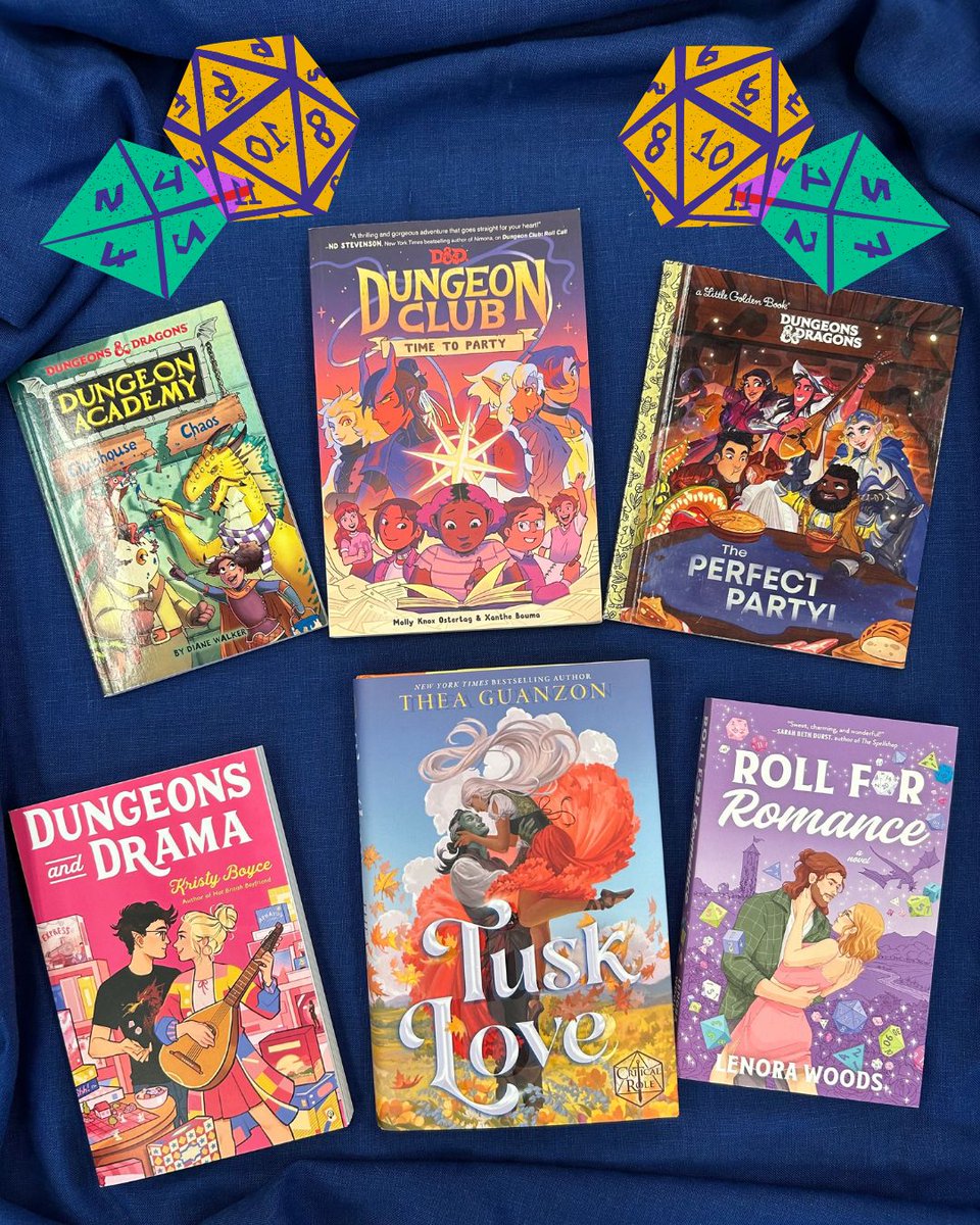 bookmarkbeach's tweet image. Roll for recommendations! We have Dungeons and Dragons books for all ages and reading levels, whether you're just starting out or an experienced reader.
All three books on the bottom row are staff favorites!