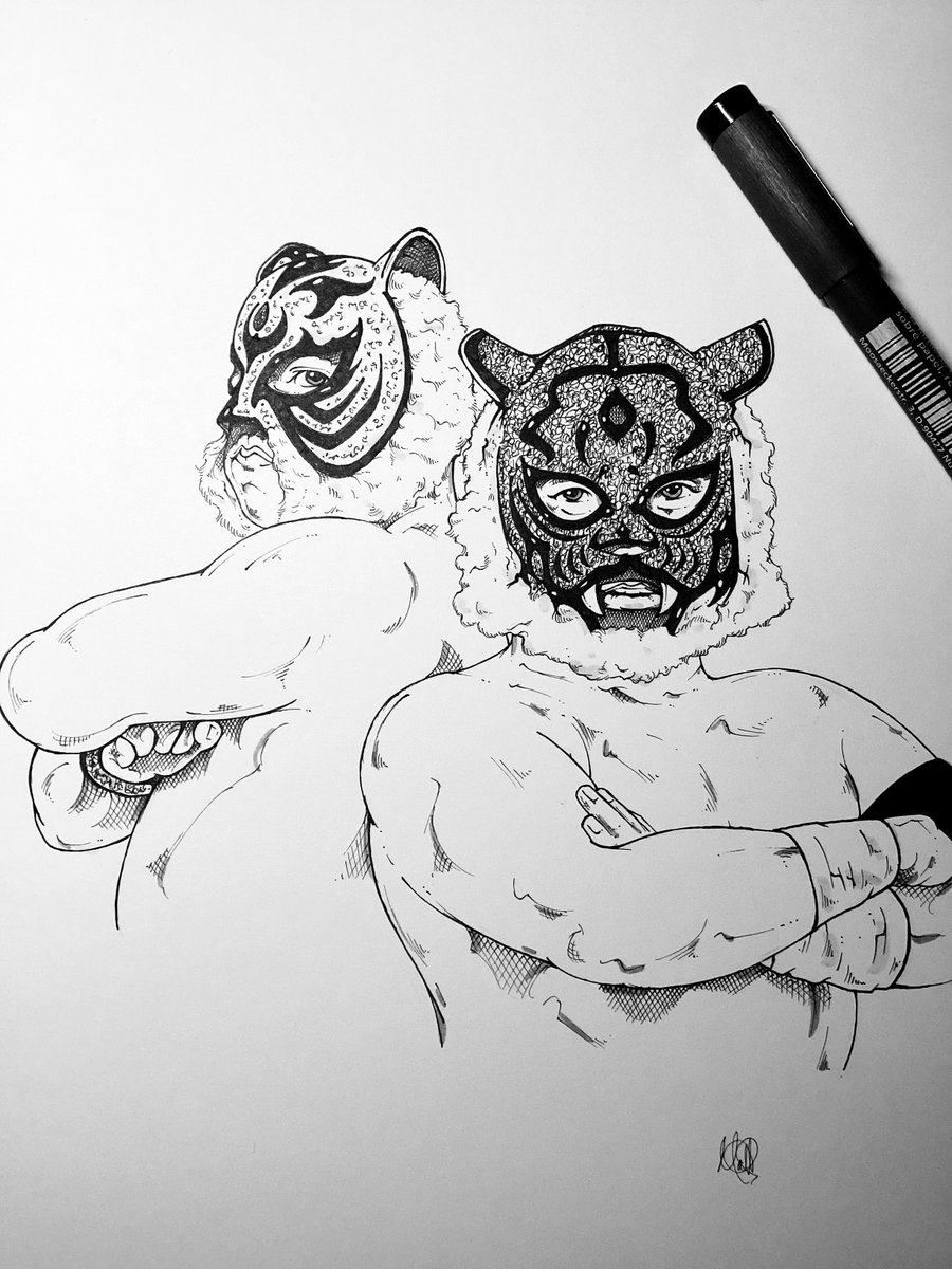 ShiningWizardDs's tweet image. Super Tiger and Tiger Mask about to unleash the fiercest of cuts yesterday in Shinjuku FACE #ss_pw