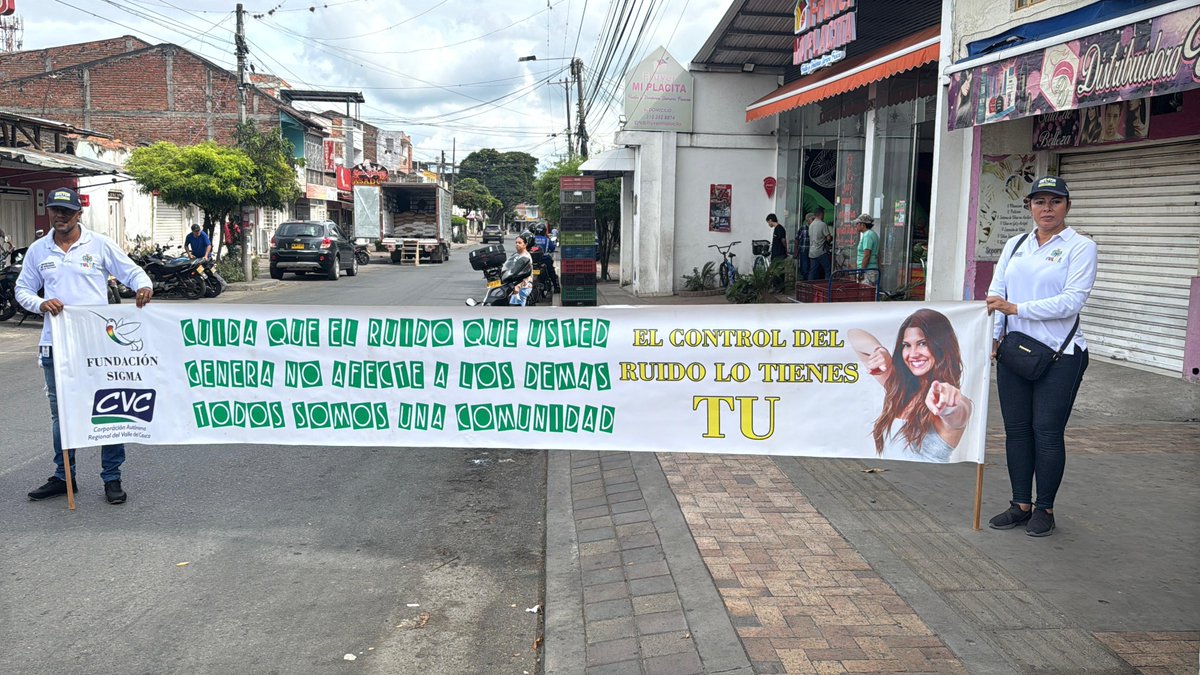 📢 El Comité de Ruido regresó a la calle 25 para sensibilizar y verificar establecimientos sobre la importancia del control del ruido en esta zona comercial de Tuluá. ¡Cuidar el ambiente sonoro también es construir ciudad! 💙 #ParaSerFelices