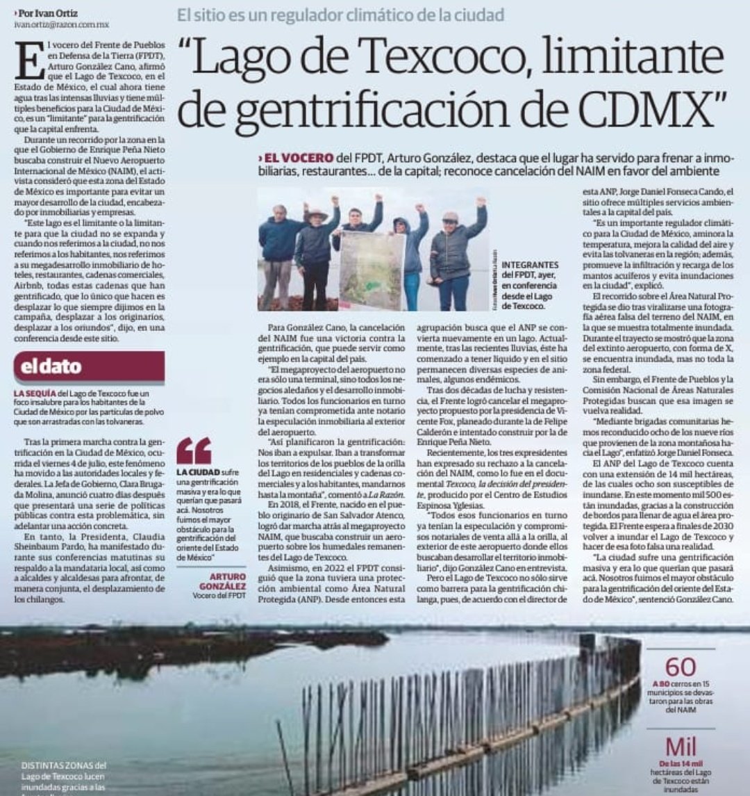 manosalacuenca's tweet photo. Diversos medios como @elpaismexico, @LaJornada y @LaRazon_mx nos acompañaron para constatar con sus cámaras que, gracias a las lluvia y el trabajo de los pueblos, el #LagodeTexcoco creció para garantizar la viabilidad hídrica de México.

#YoPrefieroElLago
#ManosALaCuenca https://t.co/KbCfvimtil