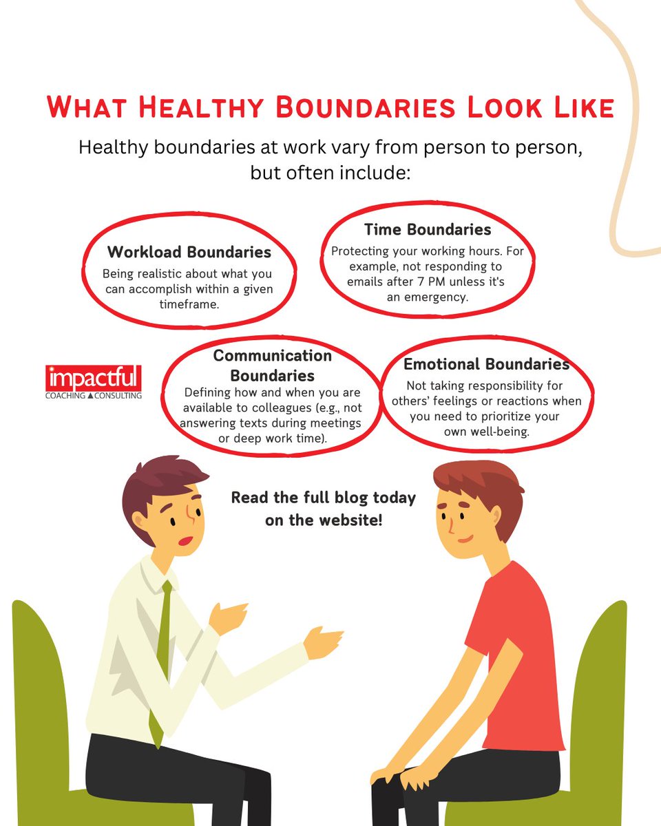 Setting boundaries and saying "no" when appropriate is not only healthy—it’s essential for long-term success and satisfaction at work.

Read the full blog today on my website.

#healthyboundaries #workplacewellness #workplaceboundaries